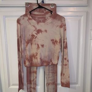 Year of ours tie dye legging sleepset S top M pant